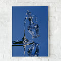 Crystal Perfume Bottle Mercury Abstract Poster, Blue Glass Art Print