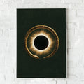 Ouroboros Snake Eclipse Poster, Gold Serpent Wall Art, Dark Mystical Print