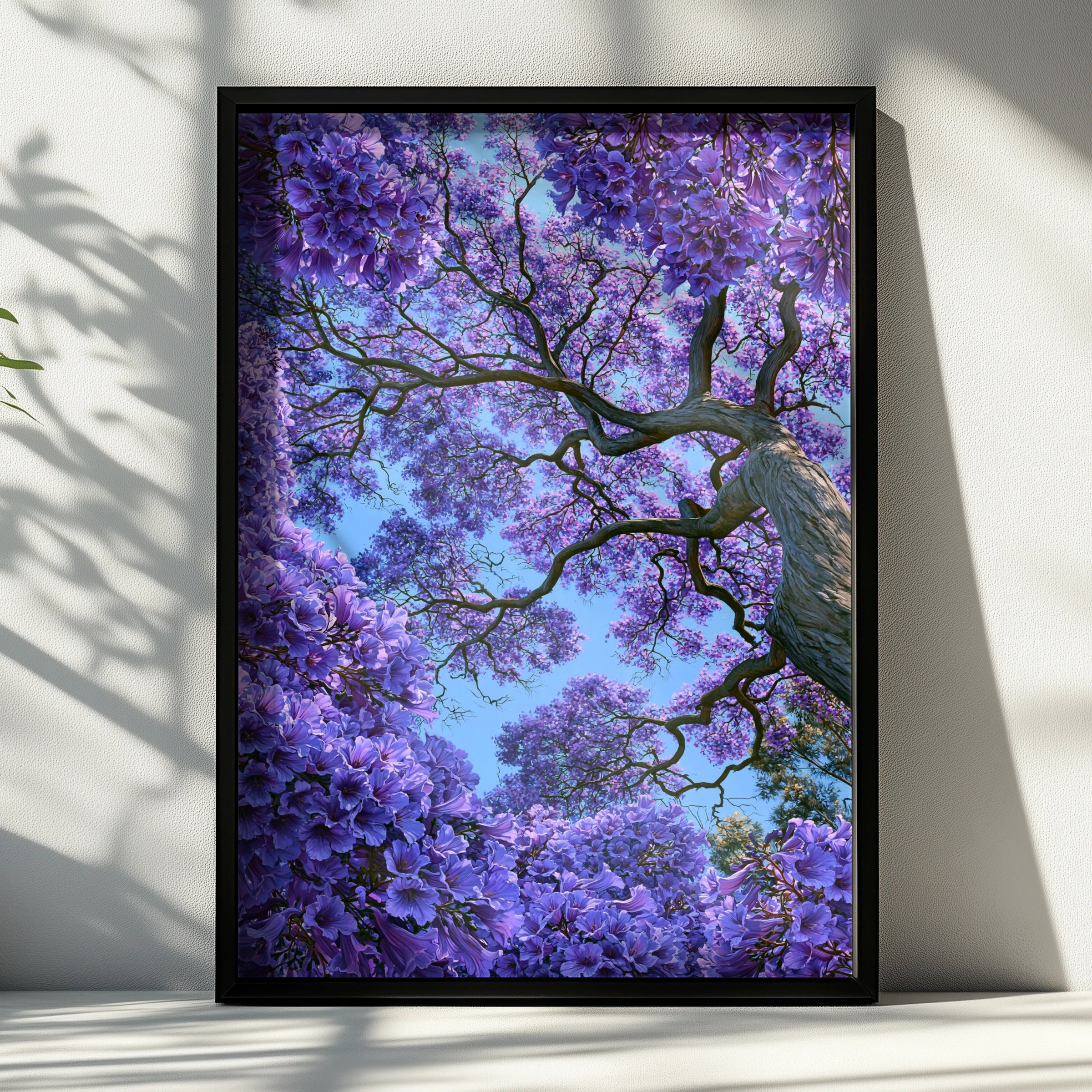 Jacaranda Tree Blossom Poster, Purple Floral Wall Art, Botanical Print