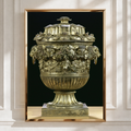 Bronze Urn Vase Poster, Classical Antiquity Art Print, Gold Neoclassical Style